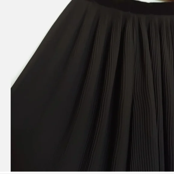 Zara Basics Women's Wide Leg Cropped Pants Black  Size… - Picture 3 of 12